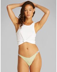 Calvin Klein - Tanga Verde Con Diseño De Pico Modern Lace De - Lyst