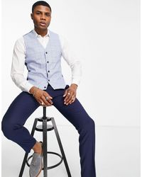 ASOS - Skinny Suit Waistcoat With Prince Of Wales Check - Lyst
