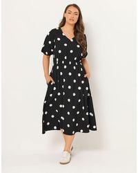 Yours Clothing - Polka Dot Smock Dress - Lyst