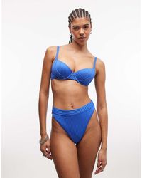 ASOS - Rory Sintra Spliced Rib Push Up Padded Underwire Bikini Top - Lyst