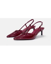 Pull&Bear - Schoenen Van Lakleer Met Bandjes En Hoge Hakken - Lyst