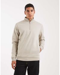 Brave Soul - Quarter-zip Funnel Neck Sweatshirt - Lyst