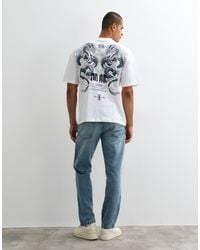 River Island - Oversized T-Shirt With Dragon Graphic - Lyst