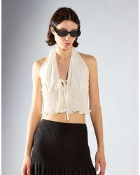 Glamorous - Smocked Halter Top - Lyst