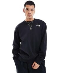 The North Face - Felpa Basic Oversize Nera Con Logo - Lyst
