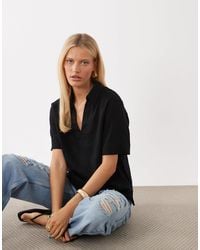 Nobody's Child - – gale – kurzärmliges polo-oberteil aus leinenmix - Lyst