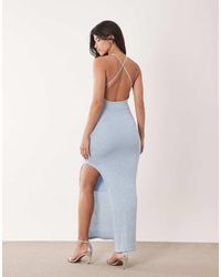 sachin and babi light blue dress Adalee Black Sequin Strapless Maxi Dress – Club L London