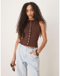 ASOS - – weiche, ärmellose strickjacke - Lyst