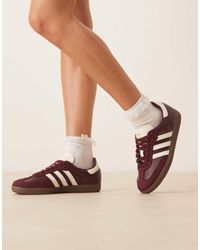 adidas Originals - Zapatillas De Deporte Granates Y Color Crema Samba Og De -Rojo - Lyst