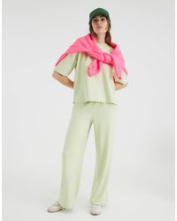 River Island - High Waisted Wide Leg joggers - Lyst