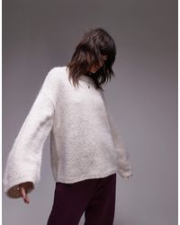 TOPSHOP - – flauschiger boxy fit oversize-strickpullover - Lyst