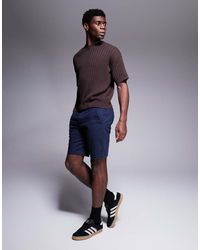 ASOS - Skinny Chinoshort Met Normale Lengte - Lyst