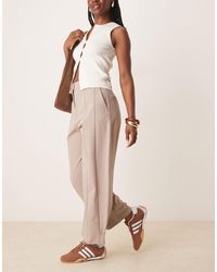 ASOS - Pantalon habillé avec languette - taupe - Lyst