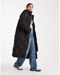 Miss Selfridge - Quilted Hooded Maxi Puffer Coat - Lyst