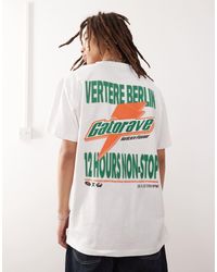 Vertere Berlin - T-Shirt Oversize Bianca Con Stampa "Gatorave" Sul Retro - Lyst