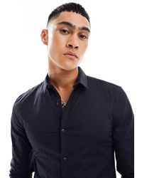 New Look - Camicia A Maniche Lunghe Attillata - Lyst