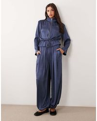 ASOS - Satin Pleated Balloon Trousers - Lyst