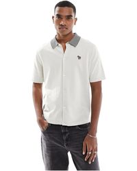 PS by Paul Smith - Paul Smith Knitted Collared Shirt With Zebra Logo - Lyst