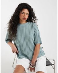 ONLY - Boxy Plisse Top - Lyst