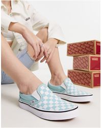 Vans - Slip On Classic Checkerboard Trainers - Lyst