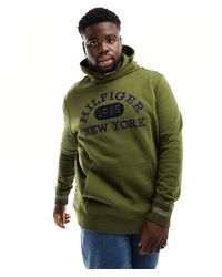 Tommy Hilfiger - Big & tall - monotype - sweat à capuche style universitaire - Lyst