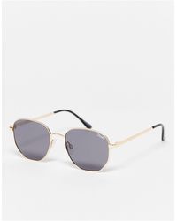 Quay Quay - big time - occhiali da sole rotondi con lenti polarizzate - Metallizzato
