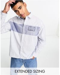 Armani Exchange - Logo Striped Long Sleeve Shirt - Lyst