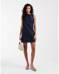 ASOS Fit-and-Flare Midi Dress in Black | Lyst