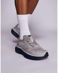 Saucony - Zapatillas De Deporte Gris Paloma Y Azul Marino Para Correr Ride 18 De - Lyst