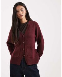 ASOS - Waisted V Neck Cardigan With Pocket Detail - Lyst