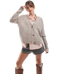 ONLY - Button Knitted Cardigan - Lyst
