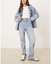 Calvin Klein - High Rise Straight Jeans - Lyst