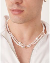 ASOS - Festival Faux Pearl And Coral 2 Pack Necklace - Lyst