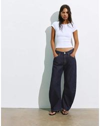 Pull&Bear - Low-Rise Barrel Jeans - Lyst