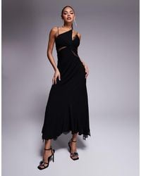 Forever New - Asymmetric Lace Splice Maxi Dress - Lyst