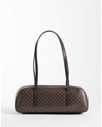 Calvin Klein - Bauletto Shoulder Bag With All Over Emblem Print - Lyst