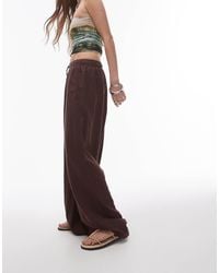 TOPSHOP - Linen Blend Balloon Trouser - Lyst