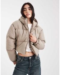 Brave Soul - Short Puffer Jacket With Hood - Lyst
