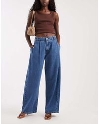 ASOS - Pleat Front Horseshoe Jean - Lyst