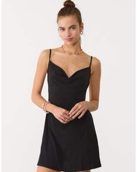 Stradivarius - Vestito Corto Con Scollo Morbido - Lyst