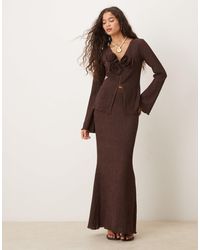 Pretty Lavish - Evalina Crinkle Maxi Skirt - Lyst
