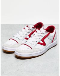 Vans - – lowland – sneaker aus em leder mit roten details - Lyst
