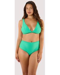 Peek & Beau - Jade Scallop High Apex Triangle Bikini Top - Lyst