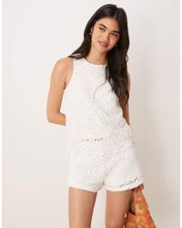 Mango - Cotton Crochet Sleeveless Top Co-ord - Lyst