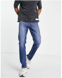 jeans affusolati azzurriBOSS by HUGO BOSS in Denim da Uomo colore Blu Uomo Abbigliamento da Jeans da Jeans attillati Taber 