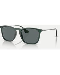 Ray-Ban - – chris – eckige, polarisierte sonnenbrille - Lyst