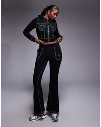 TRUE RELIGION - Flare-Joggingbroek Met Grote T-Zakken En Contrasterende Stiksels - Lyst