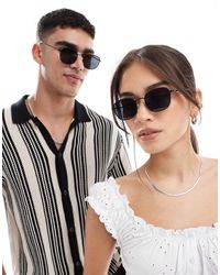 A.Kjærbede - Hello Round Metal Frame Sunglasses - Lyst
