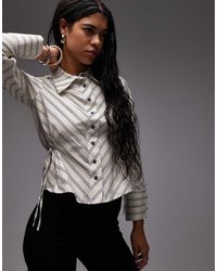 laagam - Opera Poplin Fitted Shirt With Side Ties - Lyst