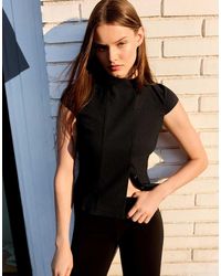 Bershka - Short Sleeve Wrap Shirt - Lyst